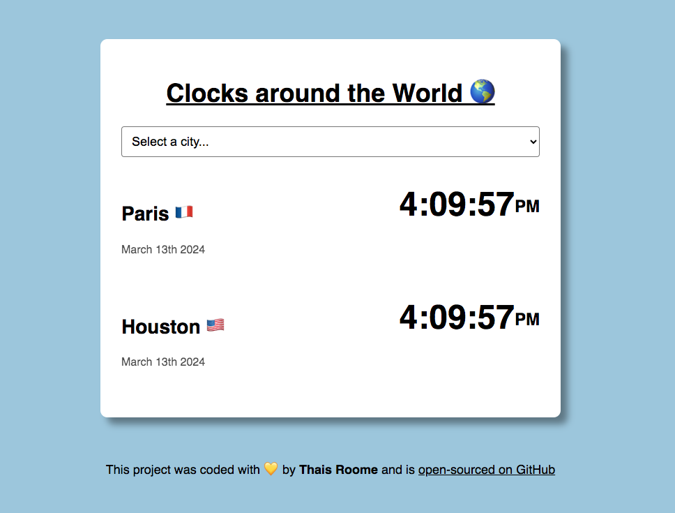World Clock Project Preview